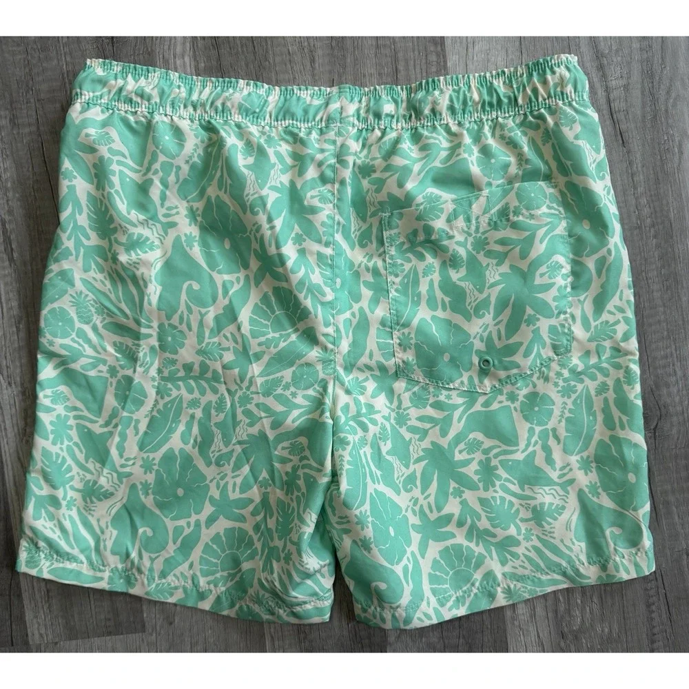 Cat & Jack Boys Green Swim Trunks Lined, XL 14) Husky Drawstring Pockets Summer